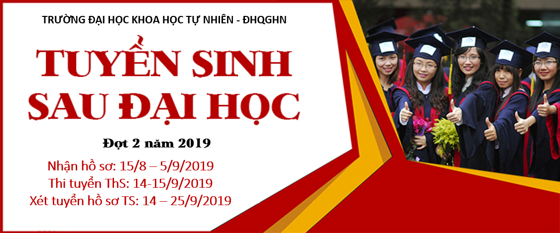 Tuyển sinh đào tạo Thạc sĩ và Tiến sĩ đợt 2 năm 2019