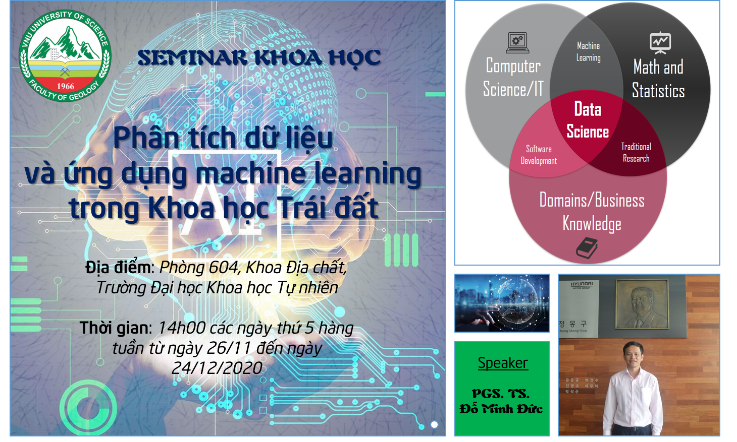 Chuỗi Seminar “Phân tích dữ liệu và ứng dụng machine learning trong Khoa học Trái đất”