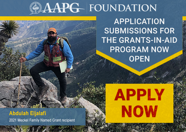 Hỗ trợ học bổng thực hiện nghiên cứu sinh của chương trình AAPG Foundation Grants-in-Aid năm 2022