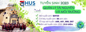 NGÀNH QUẢN LÝ TÀI NGUYÊN VÀ MÔI TRƯỜNG NĂM 2023